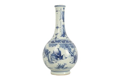 Lot 1070 - A CHINESE BLUE AND WHITE VASE.