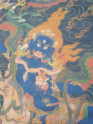 Lot 248 - A TIBETAN THANGKA OF PALDEN LHAMO.