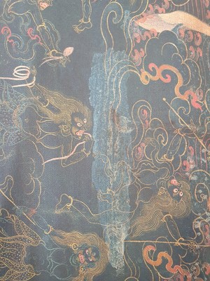 Lot 248 - A TIBETAN THANGKA OF PALDEN LHAMO.