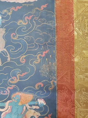 Lot 248 - A TIBETAN THANGKA OF PALDEN LHAMO.