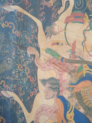 Lot 248 - A TIBETAN THANGKA OF PALDEN LHAMO.