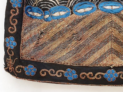 Lot 742 - FIVE CHINESE EMBROIDERED RANK BADGES, BUZI.
