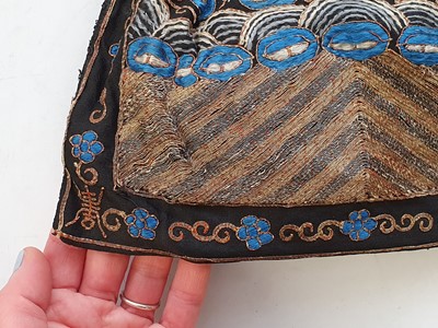 Lot 742 - FIVE CHINESE EMBROIDERED RANK BADGES, BUZI.