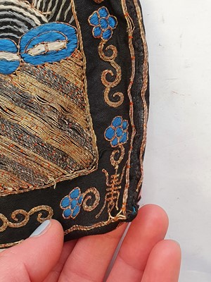 Lot 742 - FIVE CHINESE EMBROIDERED RANK BADGES, BUZI.