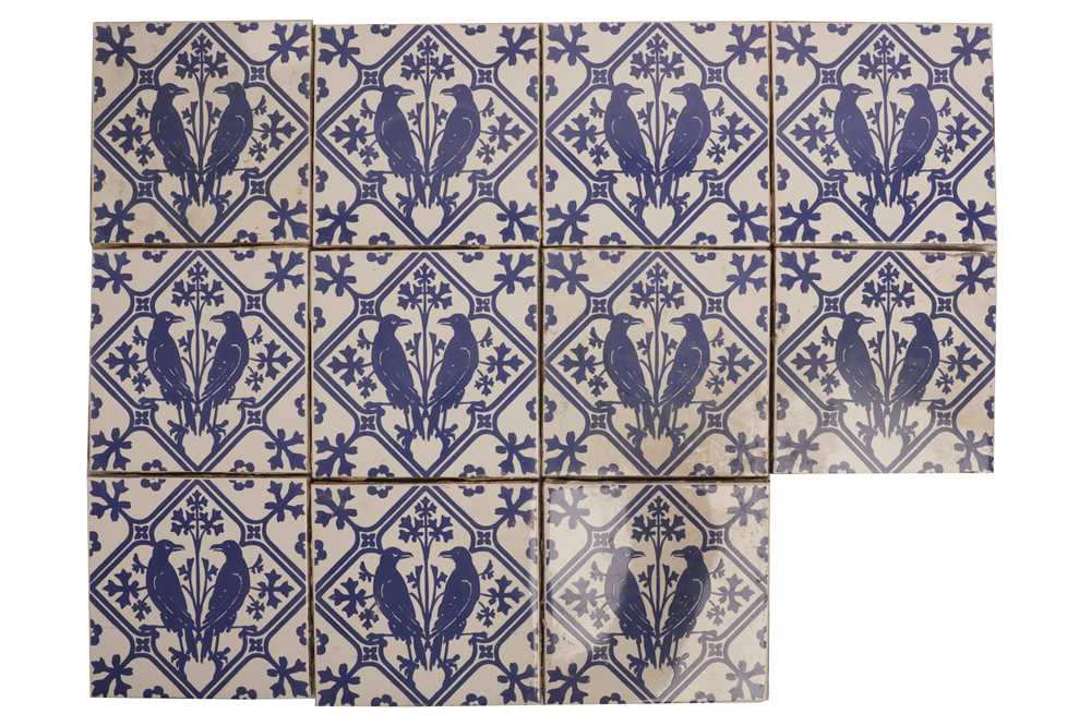 Lot 559 - AMENDED DESCRIPTION: MANNER OF A.W.N. PUGIN FOR MINTON, A SET OF ELEVEN TILES, DESIGNED 1860