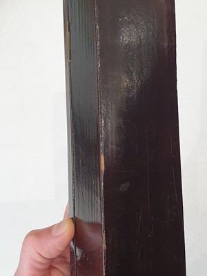 Lot 912 - FOUR CHINESE BLACK LACQUER GILT-DECORATED FAN BOXES.