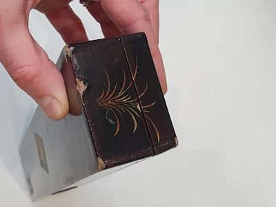 Lot 912 - FOUR CHINESE BLACK LACQUER GILT-DECORATED FAN BOXES.