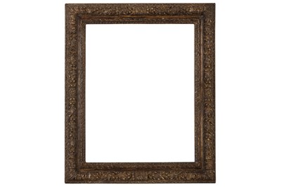 Lot 100 - A LOUIS XIII STYLE CARVED, PART COMPOSITION GILDED FRAME