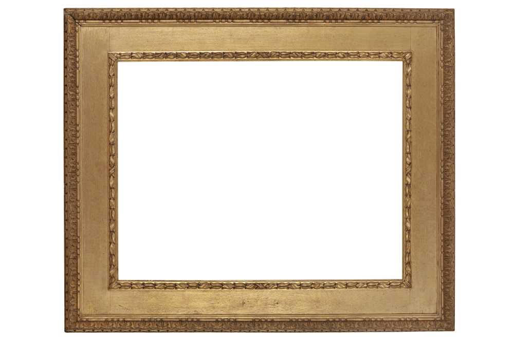 Lot 93 - AN ENGLISH LATE 19TH CENTURY GILDED OAK AND COMPOSITION WATTS FRAME