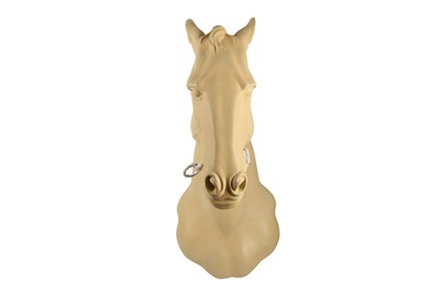 Lot 234 - A LIFESIZE GRAND TOUR STYLE RESIN HEAD OF A HORSE