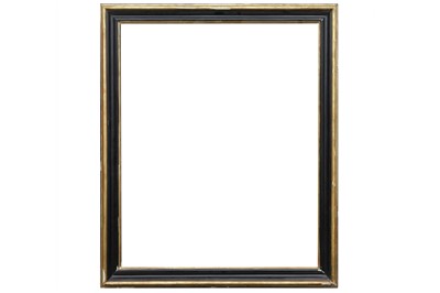 Lot 115 - AN ITALIAN 17TH CENTURY STYLE EBONISED AND PARCEL GILT MOULDING FRAME