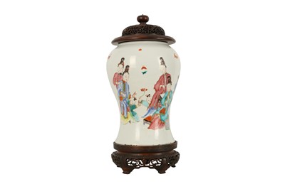 Lot 133 - A CHINESE FAMILLE ROSE 'LADIES AND BOYS' VASE.