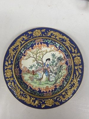 Lot 901 - A CHINESE PAINTED ENAMEL TEA SET.