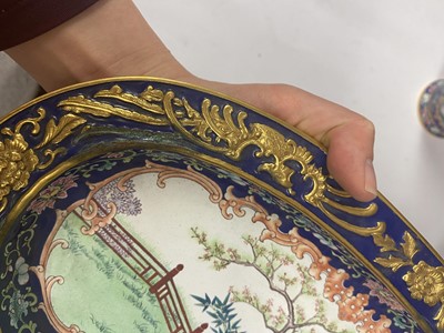 Lot 901 - A CHINESE PAINTED ENAMEL TEA SET.