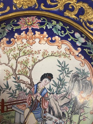 Lot 901 - A CHINESE PAINTED ENAMEL TEA SET.