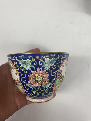 Lot 901 - A CHINESE PAINTED ENAMEL TEA SET.