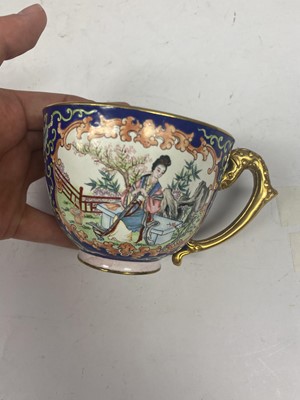 Lot 901 - A CHINESE PAINTED ENAMEL TEA SET.