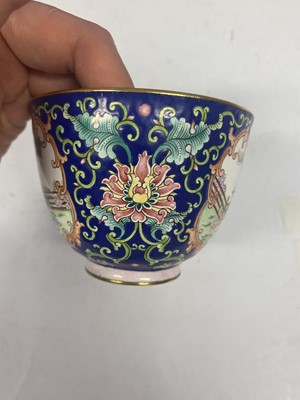 Lot 901 - A CHINESE PAINTED ENAMEL TEA SET.