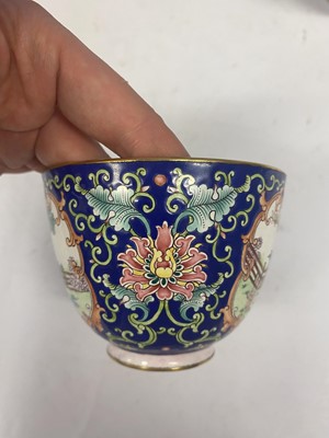 Lot 901 - A CHINESE PAINTED ENAMEL TEA SET.
