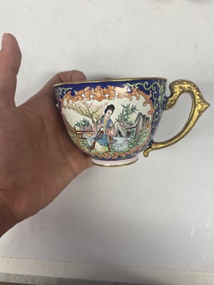 Lot 901 - A CHINESE PAINTED ENAMEL TEA SET.