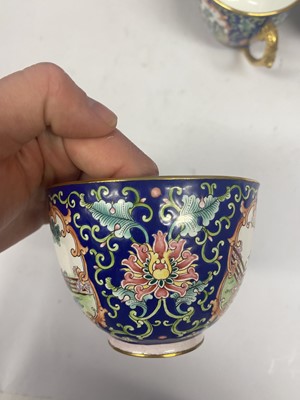Lot 901 - A CHINESE PAINTED ENAMEL TEA SET.