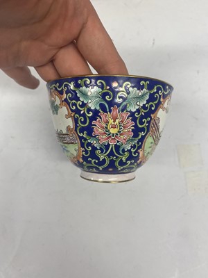 Lot 901 - A CHINESE PAINTED ENAMEL TEA SET.