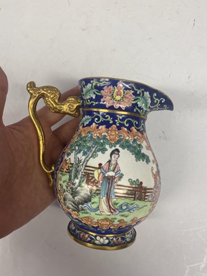 Lot 901 - A CHINESE PAINTED ENAMEL TEA SET.