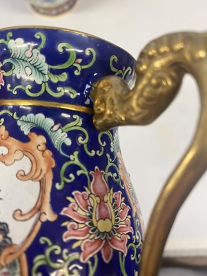 Lot 901 - A CHINESE PAINTED ENAMEL TEA SET.