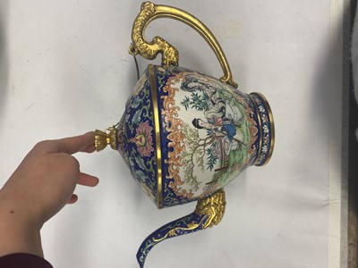 Lot 901 - A CHINESE PAINTED ENAMEL TEA SET.