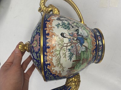 Lot 901 - A CHINESE PAINTED ENAMEL TEA SET.