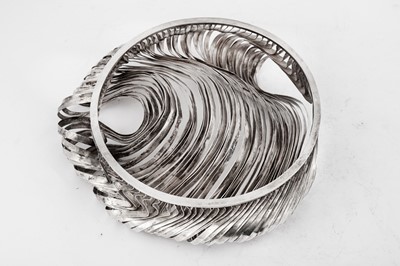 Lot 351 - An early 21st century contemporary silver Lamella bowl, by Sidsel Dorph-Jensen