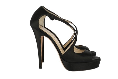 Lot 436 - Yves Saint Laurent Black Platform Sandal - Size 36