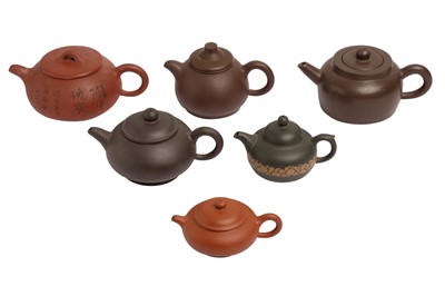 Lot 659 - A RED YIXING TEAPOT AND COVER, 20TH CENTURY