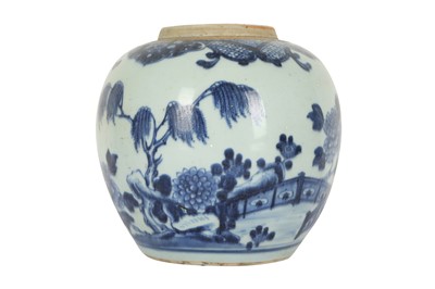 Lot 961 - A CHINESE BLUE AND WHITE JAR.