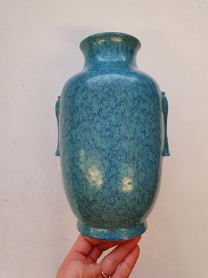 Lot 828 - A CHINESE ROBIN'S EGG-GLAZED VASE.