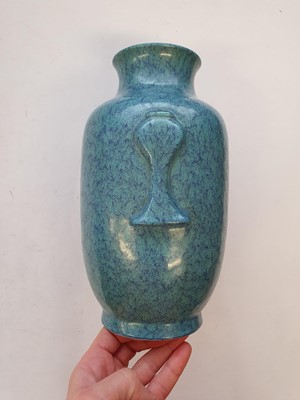 Lot 828 - A CHINESE ROBIN'S EGG-GLAZED VASE.