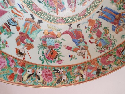 Lot 123 - A CHINESE FAMILLE ROSE CANTON 'IMMORTALS' PUNCH BOWL.