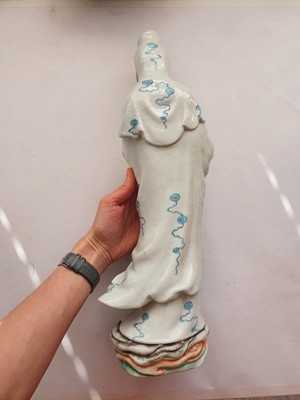 Lot 609 - A CHINESE PORCELAIN MODEL OF GUANYIN.