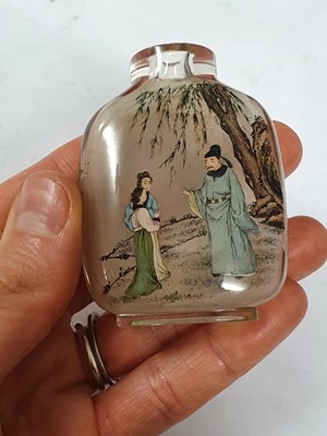 Lot 416 - THREE CHINESE INSIDE-PAINTED SNUFF BOTTLES.