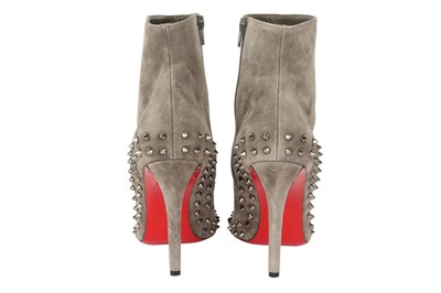 Lot 104 - Christian Louboutin Grey Willetta Ankle Boot - Size 41