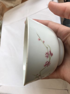 Lot 213 - A CHINESE FAMILLE ROSE ' SPRING BLOSSOMS' BOWL.