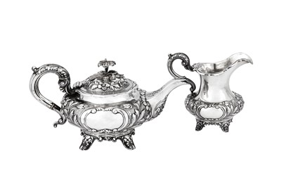 Lot 620 - A William IV sterling silver part-tea service, London 1835/36 by messrs Lias