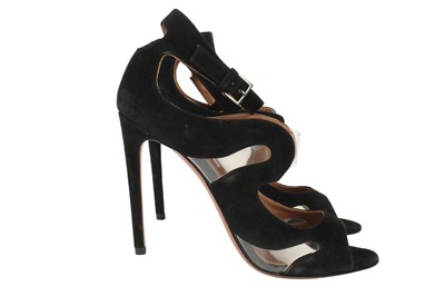Lot 437 - Alaia Black Heeled Sandal- Size 41