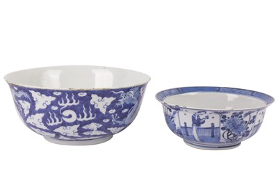 Lot 666 - A CHINESE BLUE AND WHITE PORCELAIN BOWL