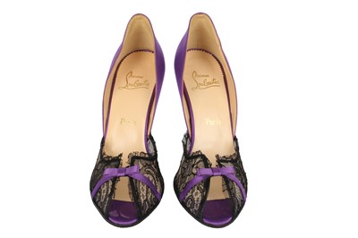 Lot 75 - Christian Louboutin Purple Heeled Peep Toe Sandal - Size 41