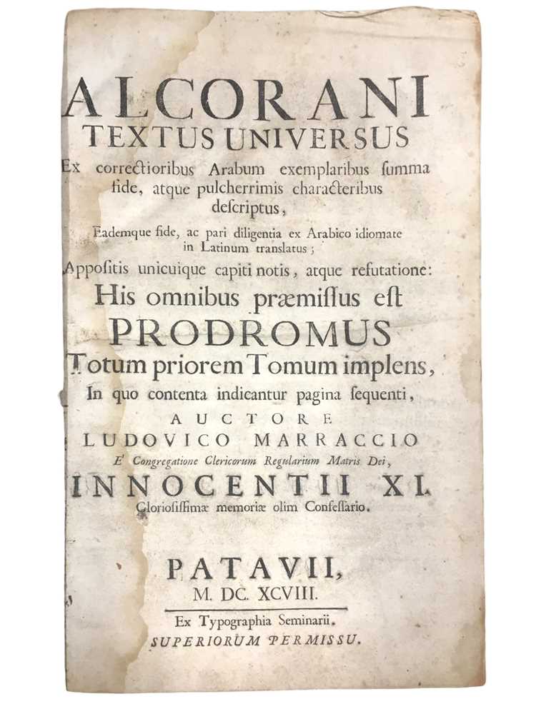 Lot 500 - Alcorani Textus Universus