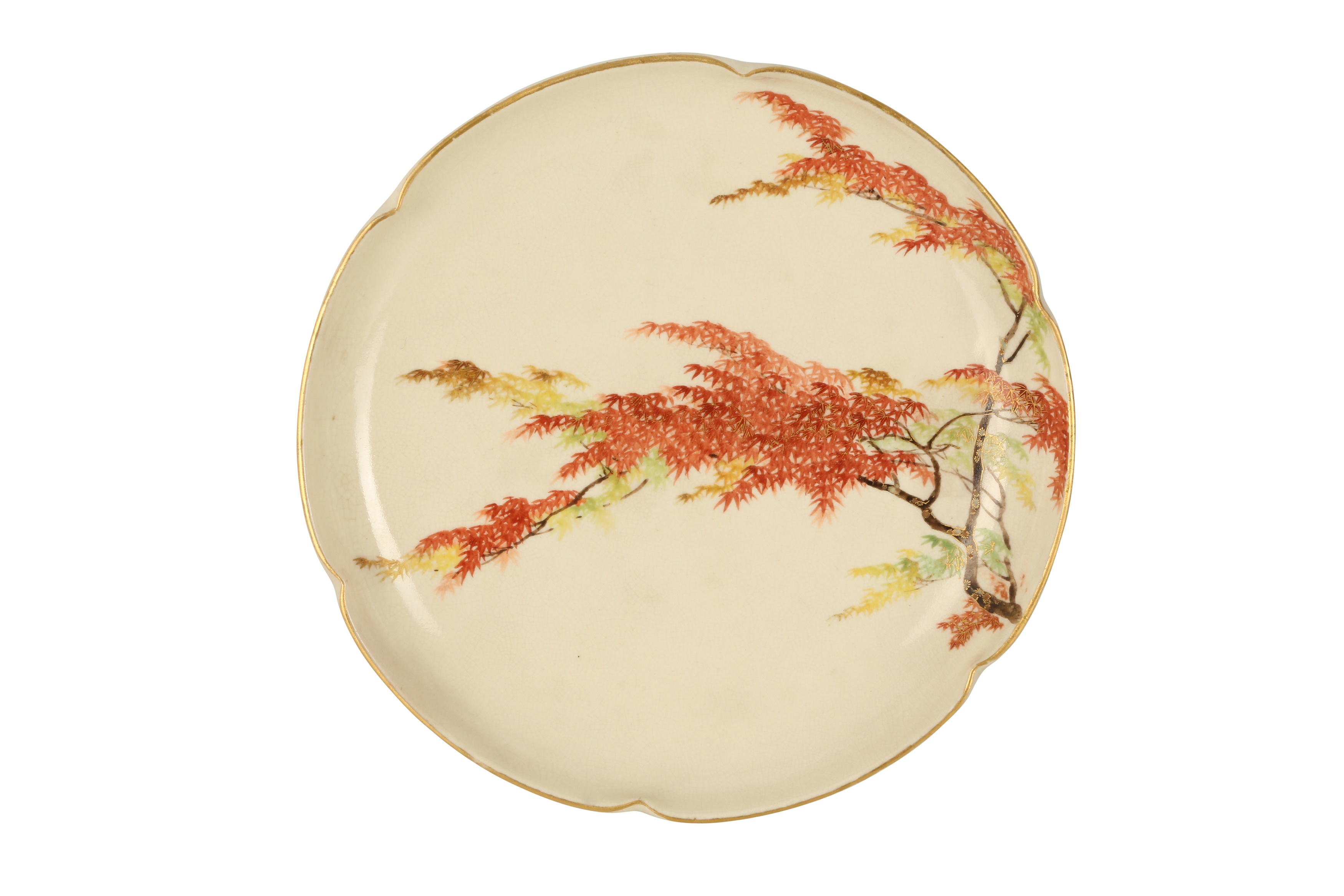 Lot 481 - A SATSUMA DISH BY YABU MEIZAN.