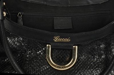Lot 445 - λ Gucci Black Python D Ring Tote