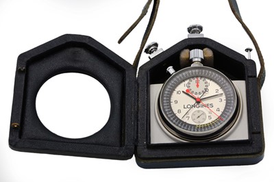 Lot 5 - A RARE OFFICIAL LONGINES SPLIT SECONDS STOP WATCH CHRONOGRAPH FOR THE OLYMPICS
