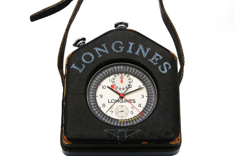 Lot 5 - A RARE OFFICIAL LONGINES SPLIT SECONDS STOP WATCH CHRONOGRAPH FOR THE OLYMPICS